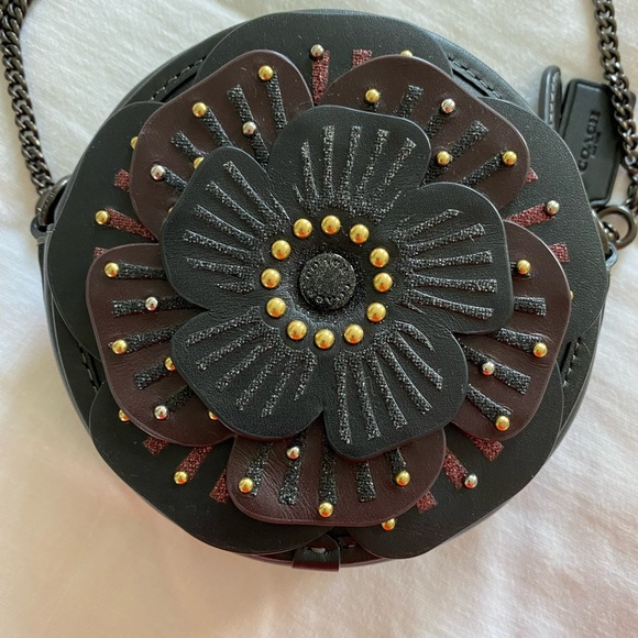 Black and Brown Floral Women's Bag - Picture 4 of 12